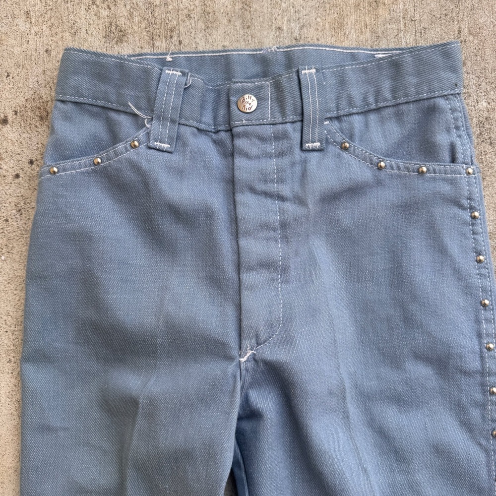 Vintage Billy the Kid 70s Studded Flared Jeans Women's Blue High Waist 25x28 USA - Picture 7 of 10